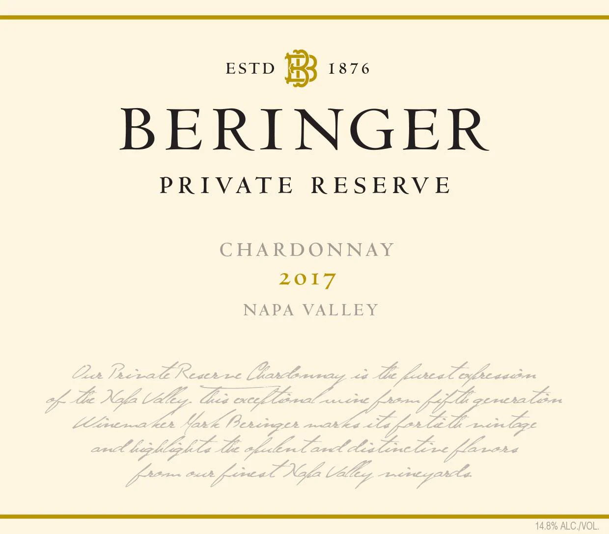 Beringer Private Reserve Chardonnay - Image 2