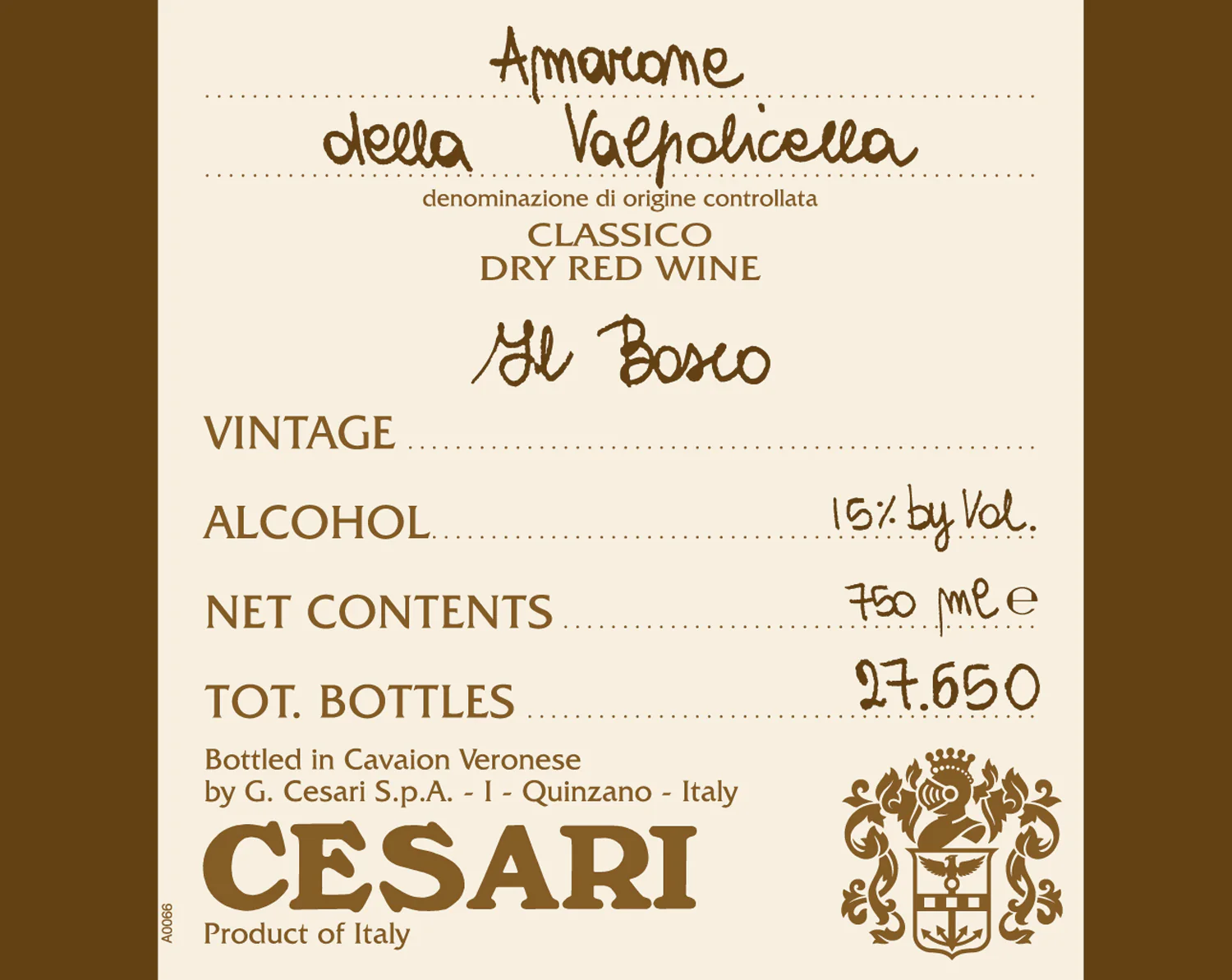 Cesari Amarone Il Bosco - Image 2