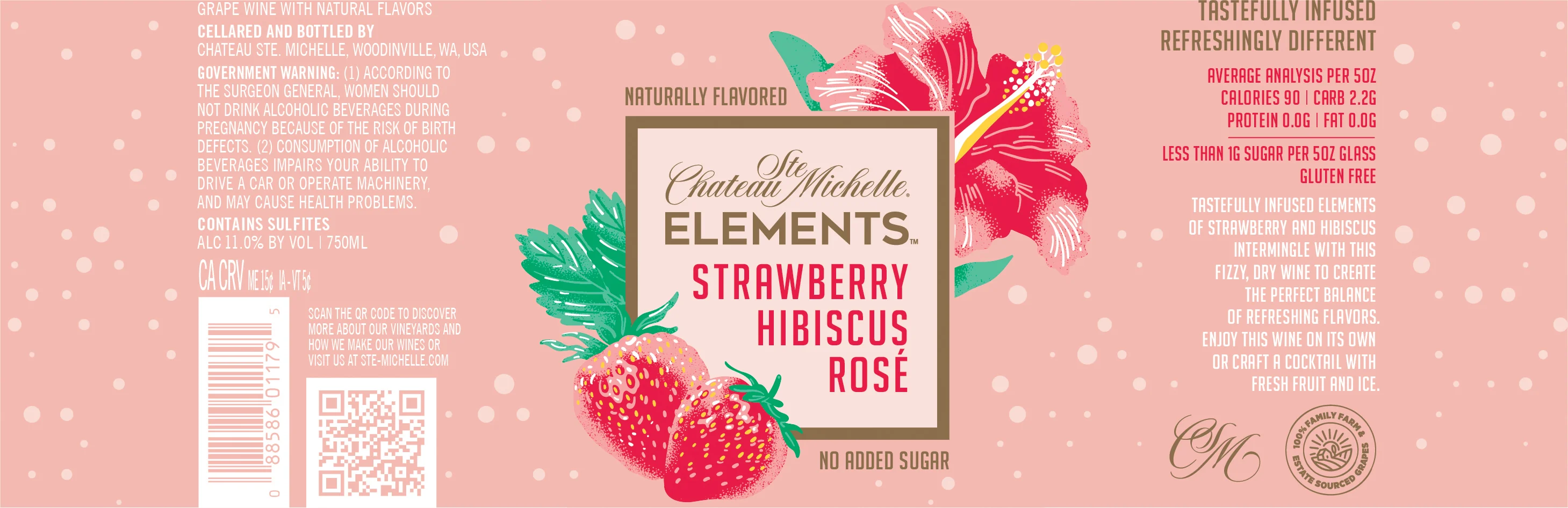 Chateau Ste Michelle Elements Strawberry/Hibiscus Rose - Image 2