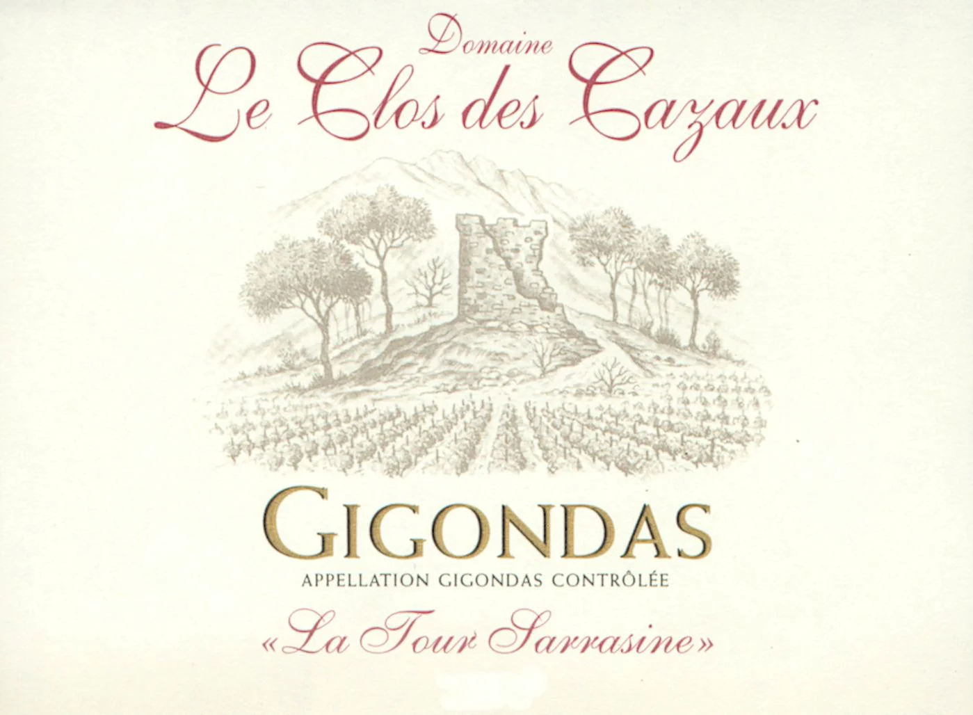 DOMAINE LE CLOS DES CAZAUX GIGONDAS "LA TOUR SARRAZINE" - Image 2