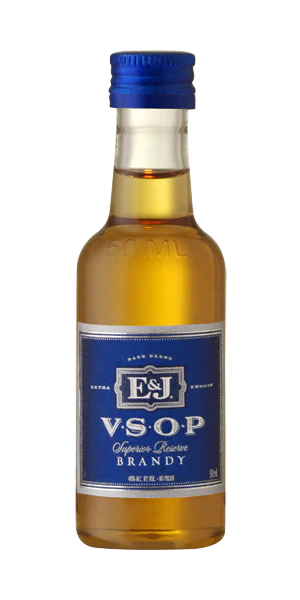 E & J SUPERIOR RESERVE V S O P 50ML SLEEVE (10 BOTTLES)
