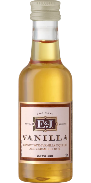 E & J VANILLA PL 50ML SLEEVE (10 BOTTLES)