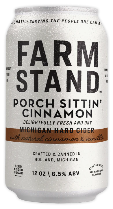 Farm Stand Hard Cider Porch Sittin' Cinnamon 355ml Can (Pack of 4)