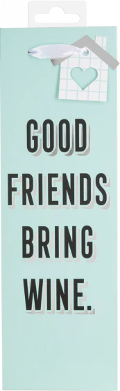 Good Friends Bring Wine Single-Bottle Wine Bag - Image 2