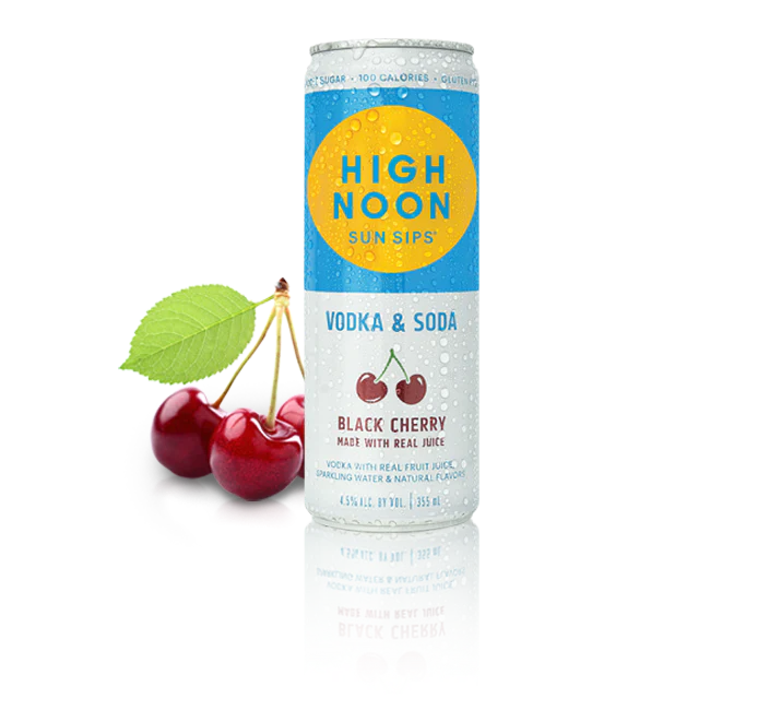High Noon Black Cherry Hard Seltzer 355ml Can (Pack of 4)