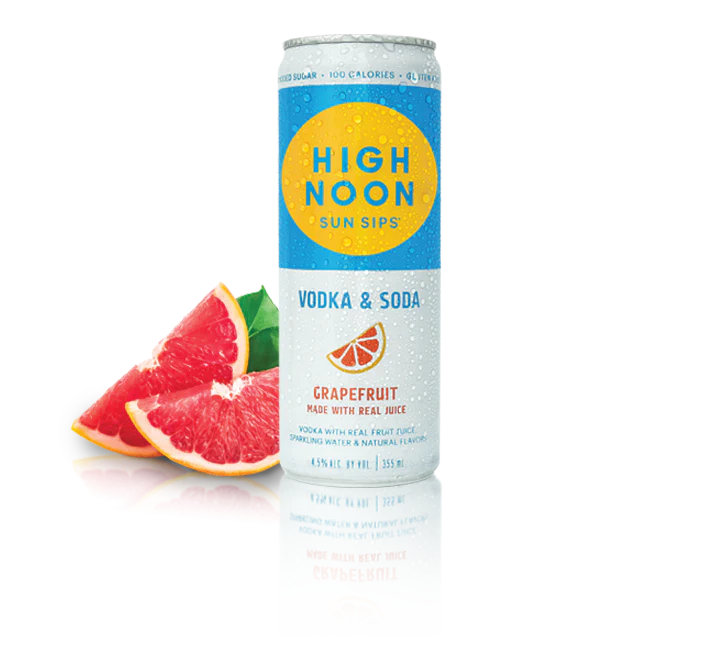 High Noon Grapefruit Hard Seltzer 355ml Can (Pack of 4)