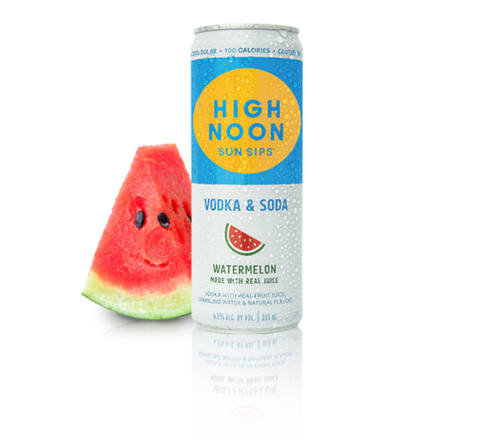 High Noon Watermelon Hard Seltzer 355ml Can (Pack of 4)