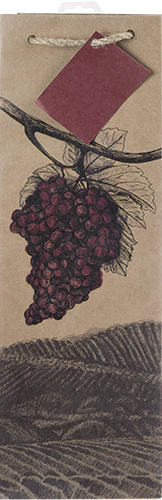 Illustrated Grapes Single Bottle Wine Bag - Image 2