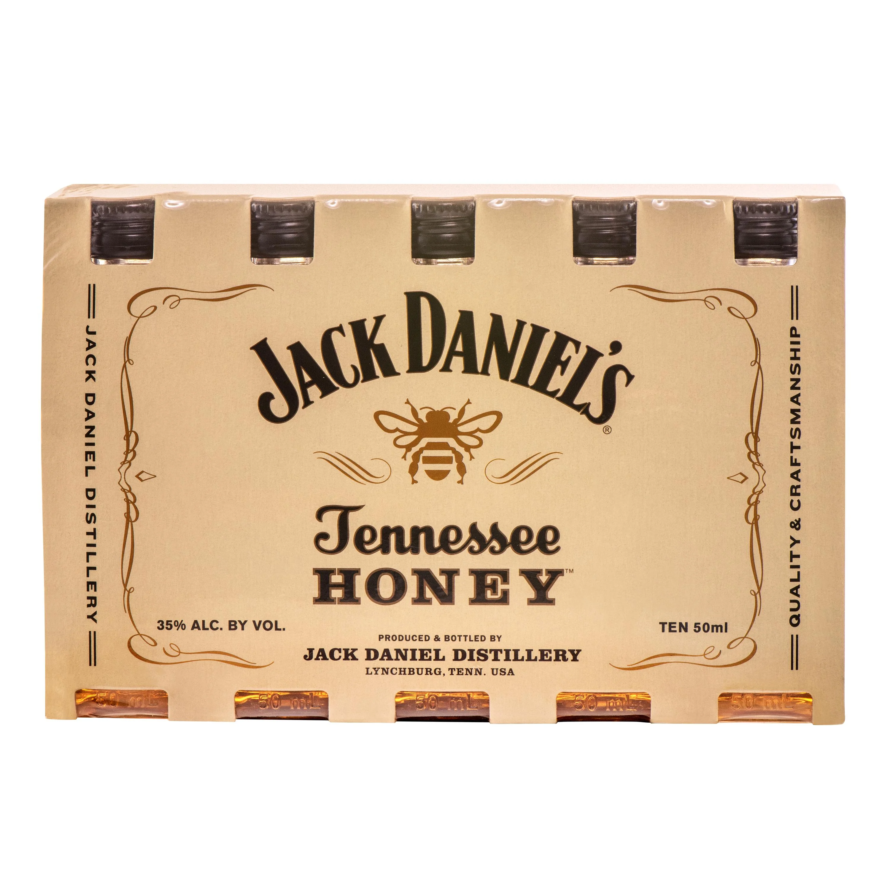J DANIELS TENNESSEE HONEY PL 50ML SLEEVE (10 BOTTLES) - Image 3