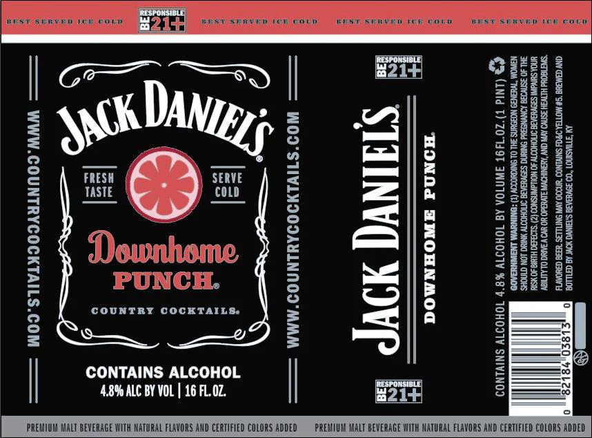 Jack Daniel's Country Cocktails Downhome Punch 16oz Can - Image 2