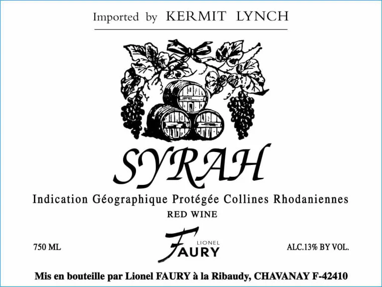 Lionel Faury Collines Rhodaniennes Syrah - Image 2