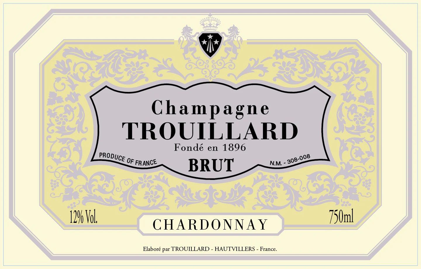 N.V. TROUILLARD BRUT BLANC DE BLANC "CHARDONNAY" - Image 2