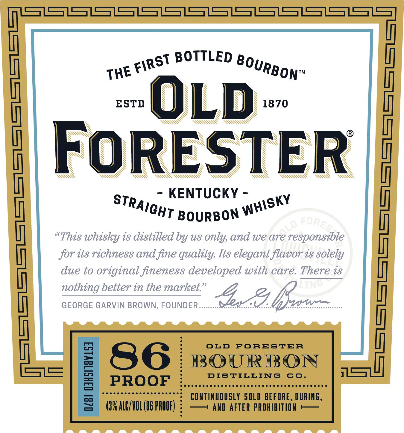 OLD FORESTER 86 1750ML - Image 2