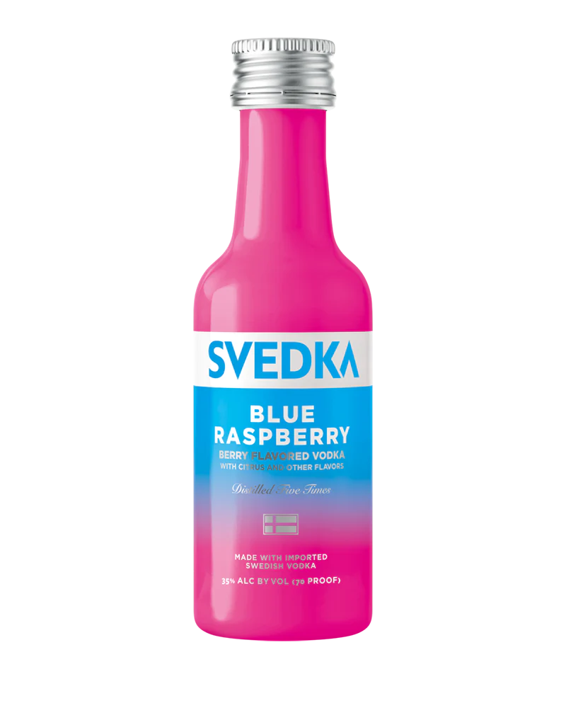 SVEDKA BLUE RASPBERRY PL 50ML SLEEVE (10 BOTTLES)